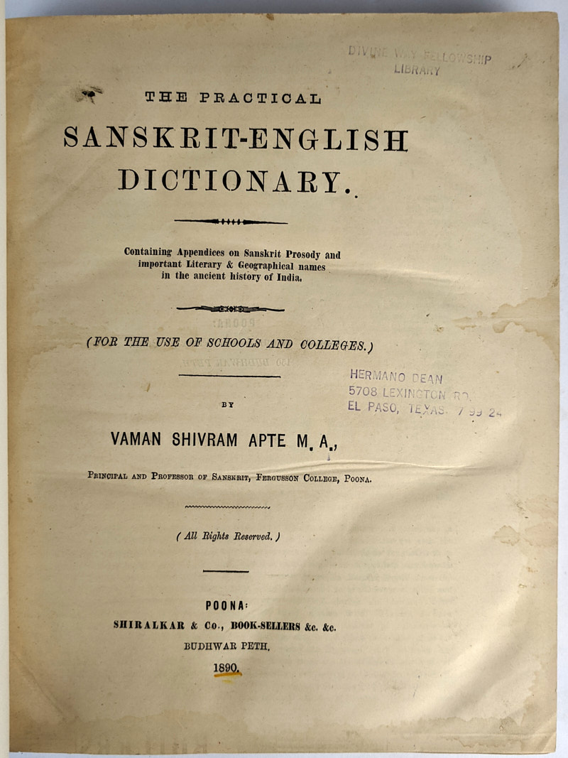 The Practical Sanskrit-English Dictionary (2 Volumes) - The Book