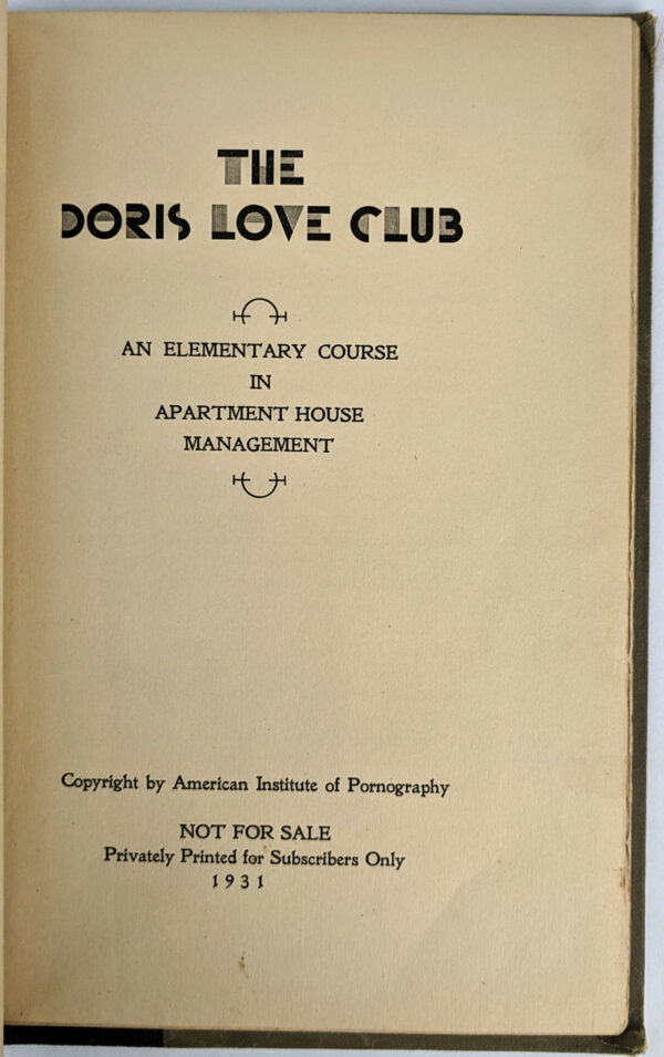 The Doris Love Club: An Elementary Course in Apartment House Management - Image 2