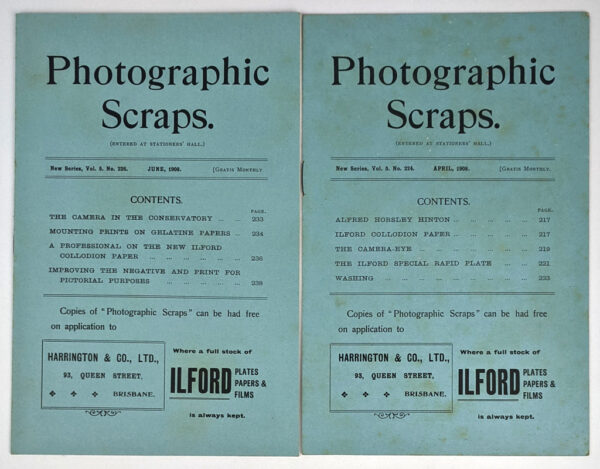 Photographic Scraps Vol. 5, Nos. 224 & 226, April & June, 1908 (2 Volumes)
