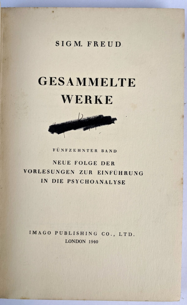 Gesammelte Werke (Funfzehnter Band): Neue Folge der Vorlesungen zur Einfuhrung in Die Psychoanalyse - Image 2