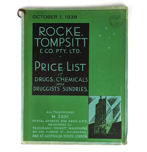 Price List of Drugs, Chemicals and Druggists' Sundries, October 1, 1938