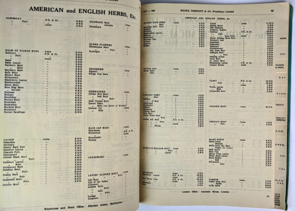 Price List of Drugs, Chemicals and Druggists' Sundries, October 1, 1938 - Image 4