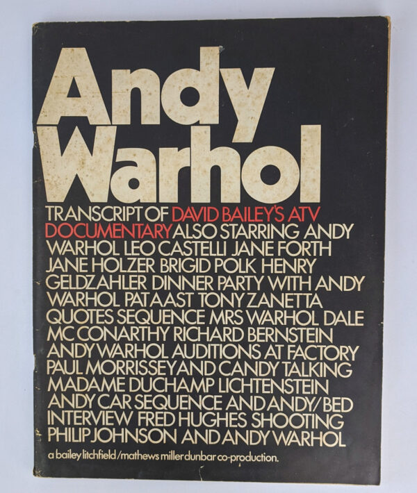 Andy Warhol: Transcript of David Bailey's ATV Documentary