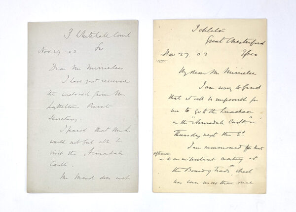 Lot of 2 Letters by the First Premier of Queensland