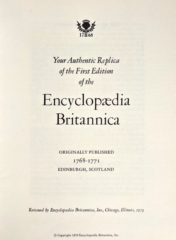 Replica First Edition of the Encyclopaedia Britannica (3 Volumes + Supplement) - Image 6