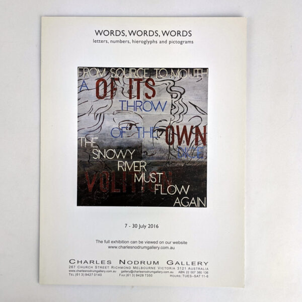 Words, Words, Words: letters, numbers, hieroglyphs and pictograms