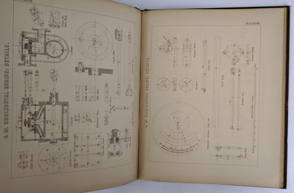 Principles of Machine Construction; Being an Application of Geometrical Drawing for Representation of Machinery (Volume II: Plates) - Image 6