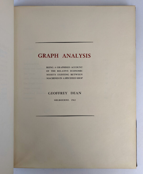 Graph Analysis: Being a Graphised Account of the Relative Economic Merits Existing Between Machines in a Specified Shop - Image 3