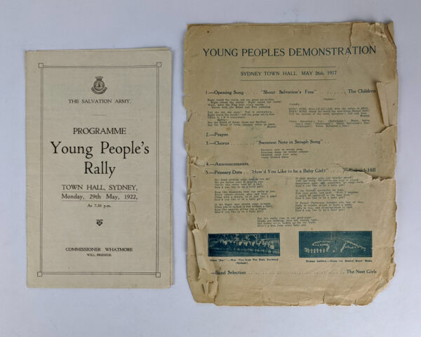 Lot of 12 Programmes / Sheet Music / Rehearsal Notes for The Salvation Army Sydney Congress Young Peoples' Demonstrations - Image 2