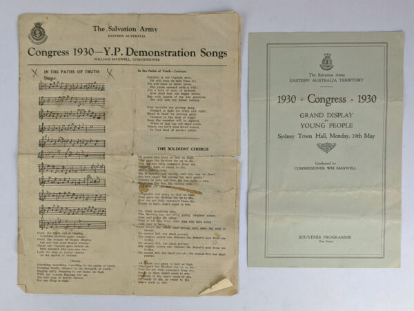 Lot of 12 Programmes / Sheet Music / Rehearsal Notes for The Salvation Army Sydney Congress Young Peoples' Demonstrations - Image 4