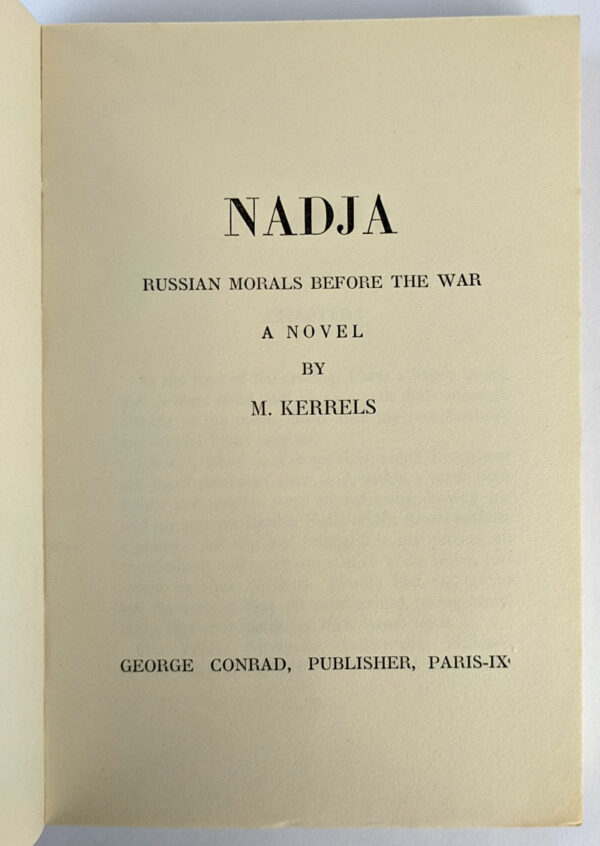 Nadja: Russian Morals Before The War: A Novel - Image 4