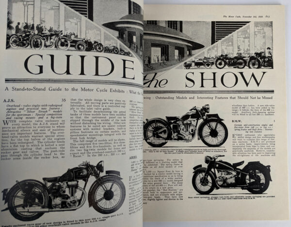 The Motor Cycle November 3, 1938: Guide to Earls Court (No. 1856, Vol. 61 2nd Special Show Number) - Image 3