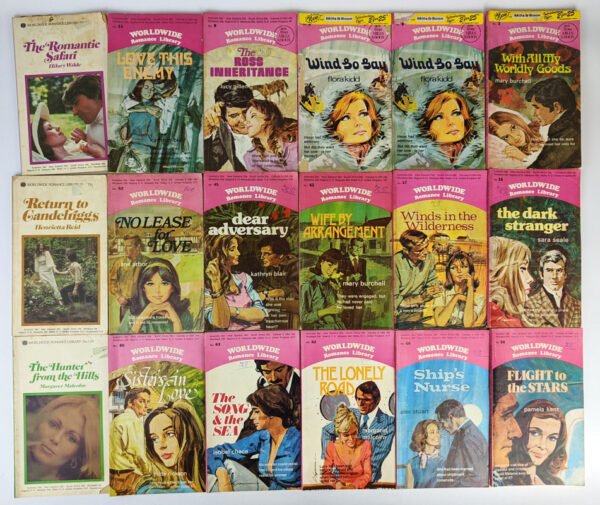 Lot of 18 Romance Pulps (Worldwide Romance Library)