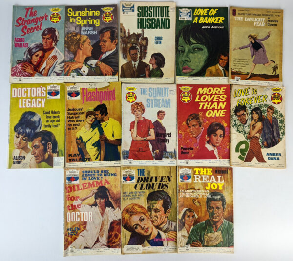 Lot of 13 Romance Pulps (Woman's Life, Lucky Star, Hospital, and Black Tulip Thriller Romances)