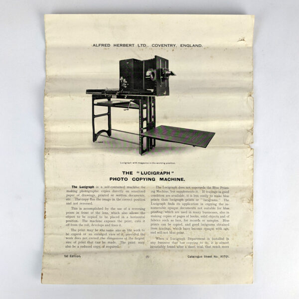 The Lucigraph Photo Copying Machine