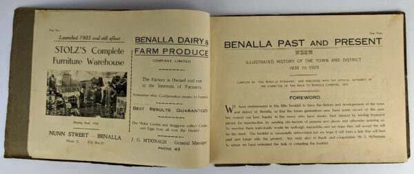 Benalla Past and Present: Illustrated History of the Town and District, 1838 to 1929 (Souvenir) - Image 2