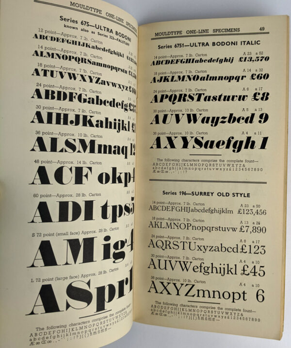 Mouldtype One-Line Specimens (Catalogue D) - Image 2