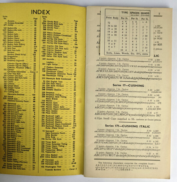 Mouldtype One-Line Specimens (Catalogue D) - Image 5