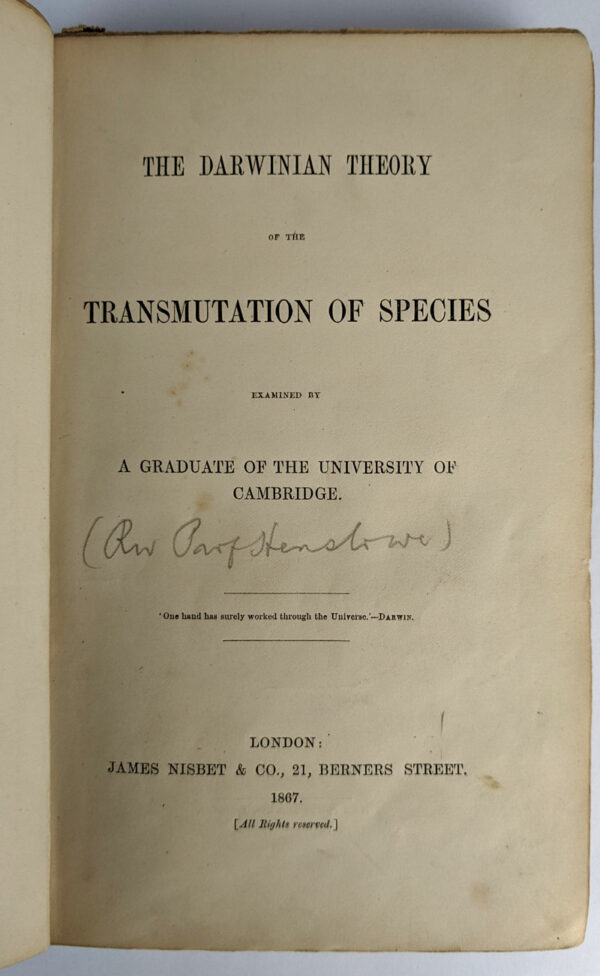 The Darwinian Theory of the Transmutation of Species examined by A Graduate of the University of Cambridge - Image 3