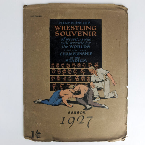 Championship Wrestling Souvenir of wrestlers who will wrestle for the world's light heavy weight championship at the stadium: season 1927