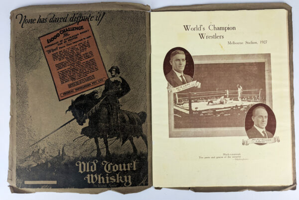 Championship Wrestling Souvenir of wrestlers who will wrestle for the world's light heavy weight championship at the stadium: season 1927 - Image 2