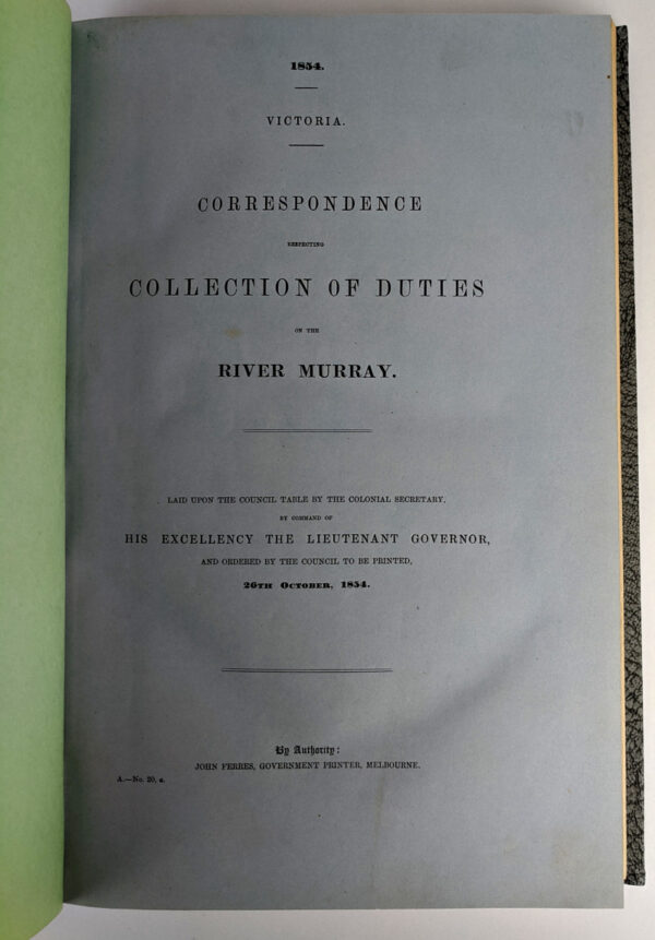 A Collection of 23 Victorian Parliamentary Papers relating to Customs Duties at the Victorian Border - Image 2
