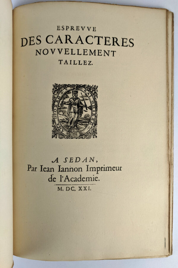 The 1621 [Type] Specimen of Jean Jannon, Paris & Sedan, Designer & Engraver of the Caracteres de l'Universite now owned by the Imprimerie Nationale, Paris - Image 6