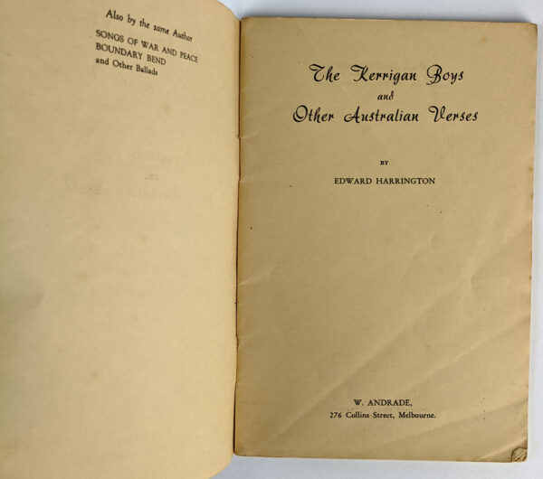 The Kerrigan Boys and Other Australian Verses - Image 2