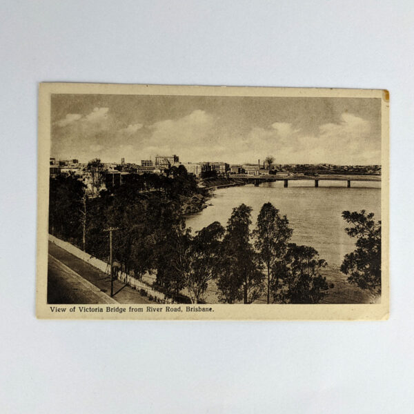Postcard View of Victoria Bridge from River Road, Brisbane