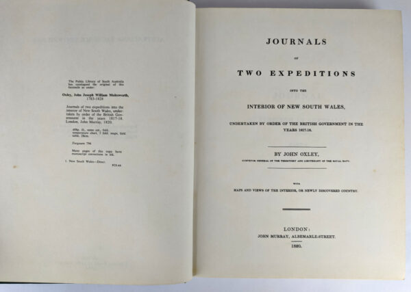 Journals of Two Expeditions into the Interior of New South Wales, Undertaken by Order of the British Government in the Years 1817-18 - Image 2