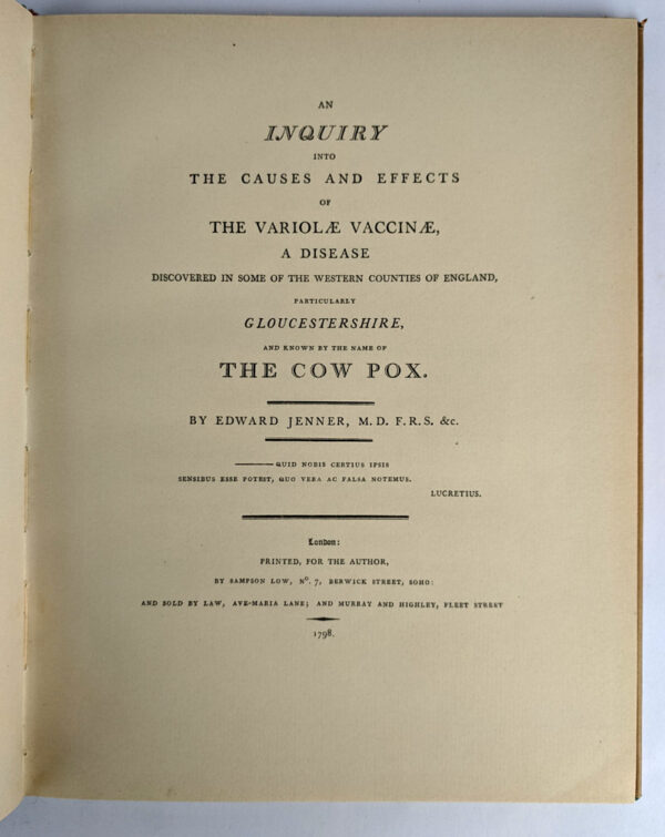 An Inquiry into the Causes and Effects of the Variolae Vaccinae, a Disease Discovered in some of the Western Countries of England, Particularly Gloucestershire, and Known by the Name of The Cow Pox - Image 3