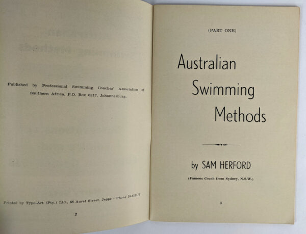 Australian Swimming Methods / Observations at Empire & European Games, 1958 - Image 3