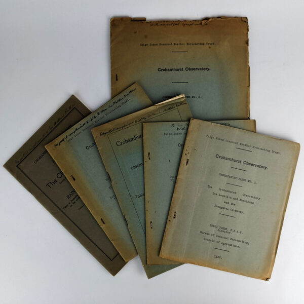 Crohamhurst Observatory Papers No. 1-6