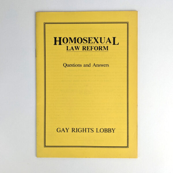 Homosexual Law Reform: Questions and Answers