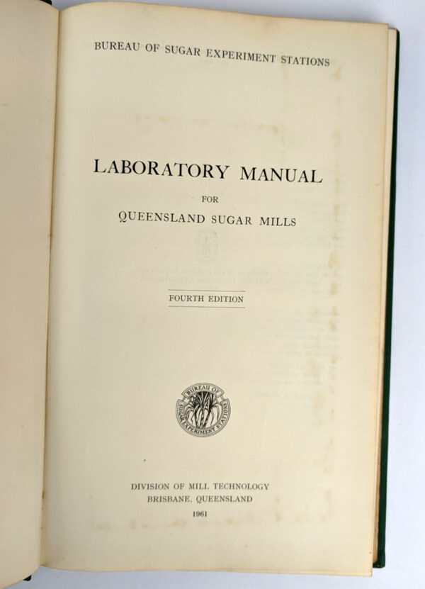 Laboratory Manual for Queensland Sugar Mills - Image 3