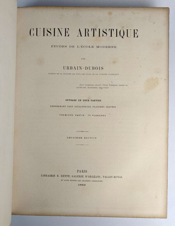 Cuisine Artistique: Etudes de L'Ecole Moderne (2 Volumes) - Image 4