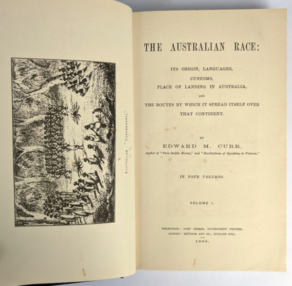 The Australian Race: Its Origin, Languages, Customs, Place of Landing in Australia, and the Routes by Which it Spread Itself Over That Continent (4 Volumes) - Image 3