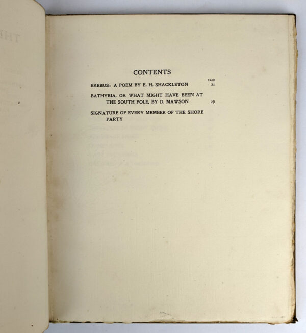 The Antarctic Book: Winter Quarters, 1907-1909 [Supplement to The Heart of the Antarctic: Being the Story of the British Antarctic Expedition] - Image 4