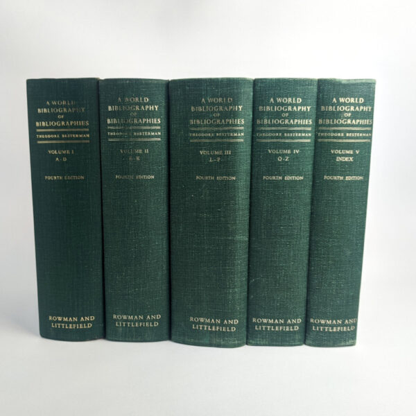 A World Bibliography of Bibliographies (5 Volumes)