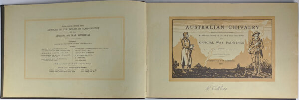 Australian Chivalry: Reproductions in Colour and Duo-tone of Official War Paintings - Image 2