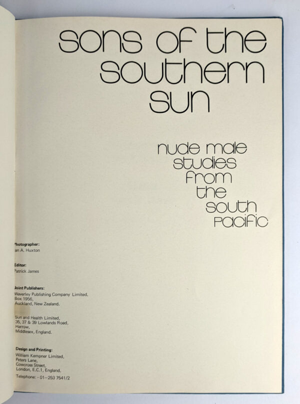 Sons of the Southern Sun: Nude Male Studies from the South Pacific - Image 2