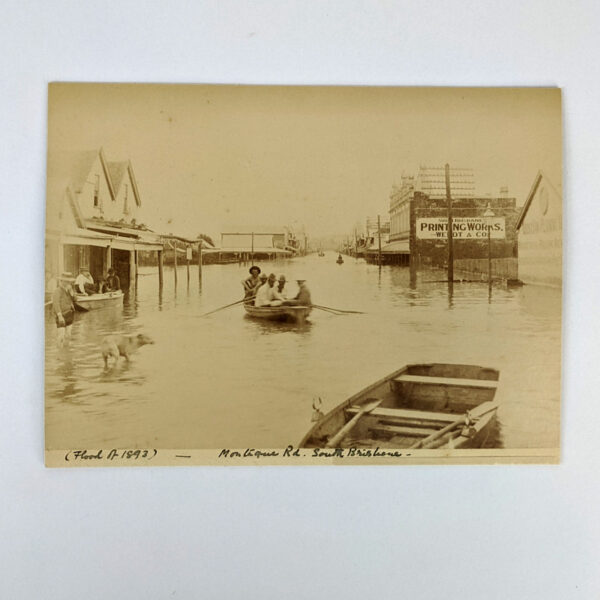 2 Photographs of Brisbane Flood of 1893: D. L Brown & Co, Short St. and Montague Rd., South Brisbane