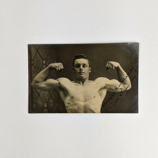 20th Century Strongman Signed Postcard