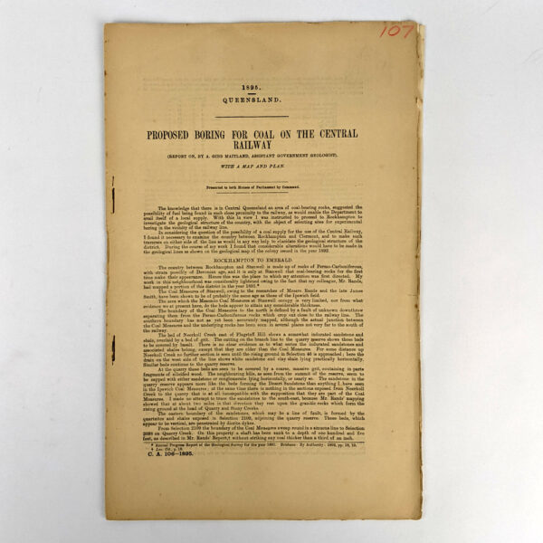Proposed Boring for Coal on the Central Railway