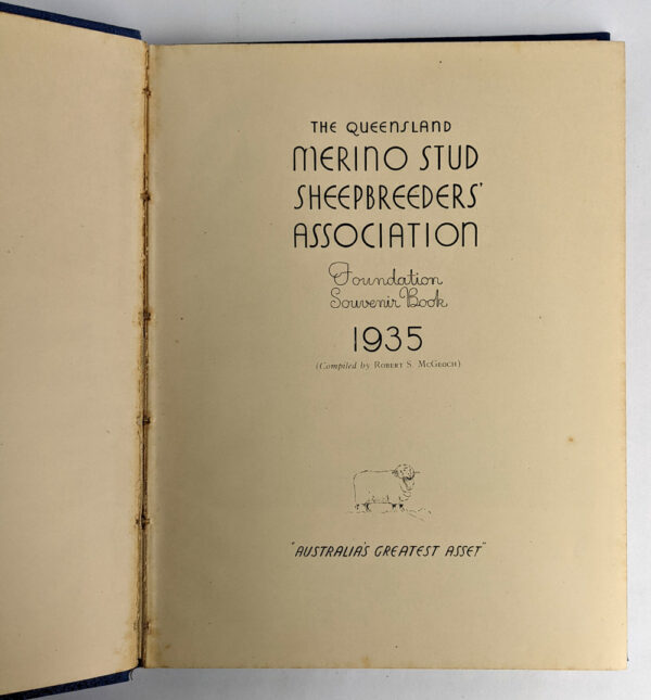 The Queensland Merino Stud Sheepbreeders' Association Foundation Souvenir Book 1935 - Image 2