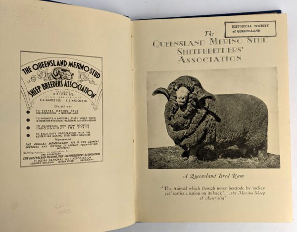The Queensland Merino Stud Sheepbreeders' Association Foundation Souvenir Book 1935 - Image 3