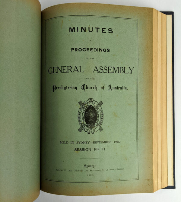 Minutes of the General Assembly of the Presbyterian Church of Australia, 1901-1918 - Image 3