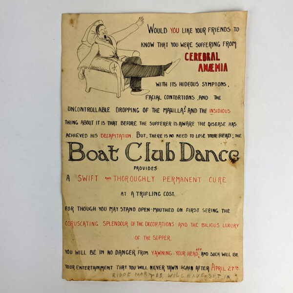 Boat Club Dance Poster [April 27th, 1929]