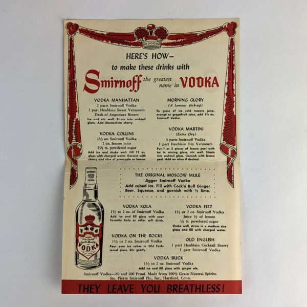 Here's How to Make these Drinks with Smirnoff the Greatest Name in Vodka