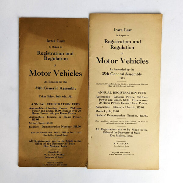Iowa Law in Regard to Registration and Regulation of Motor Vehicles (2 Volumes)